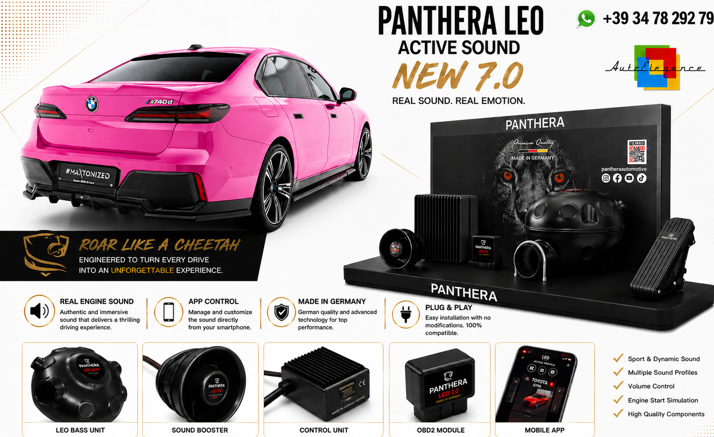 💫ART.2672 PANTHERA Soundsystem Booster 7.0 - BMW 7 M-Pack G70💫
