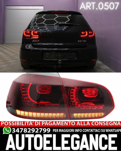 FULL LED REAR LIGHTS SUITABLE FOR VW GOLF 6 (2008-2013) LOOK R20