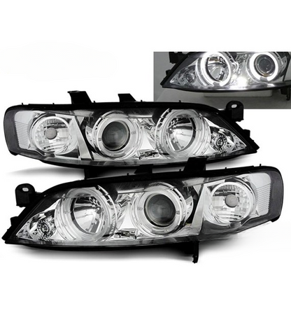 ART.6519  FARI  INTERIORI OPEL VECTRA B 99-03.02 ANGEL EYES CHROME