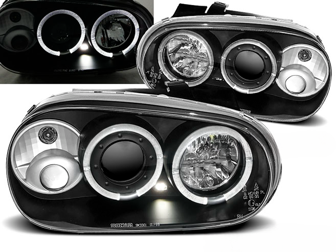 FARI ANTERIORI ANGEL EYES NERO per VW GOLF 4 09.97-09.03