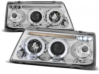 ⭐FARI ANTERIORI ANGEL EYES CROMATO ADATTO PER PEUGEOT 205 09.83-10.96⭐