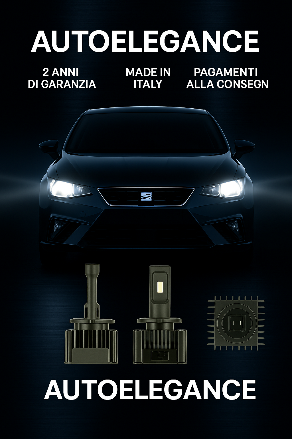 ⭐KIT LED D1S 6000K ANABBAGLIANTI PER SEAT IBIZA IV – LUCE BIANCA POTENTE⭐