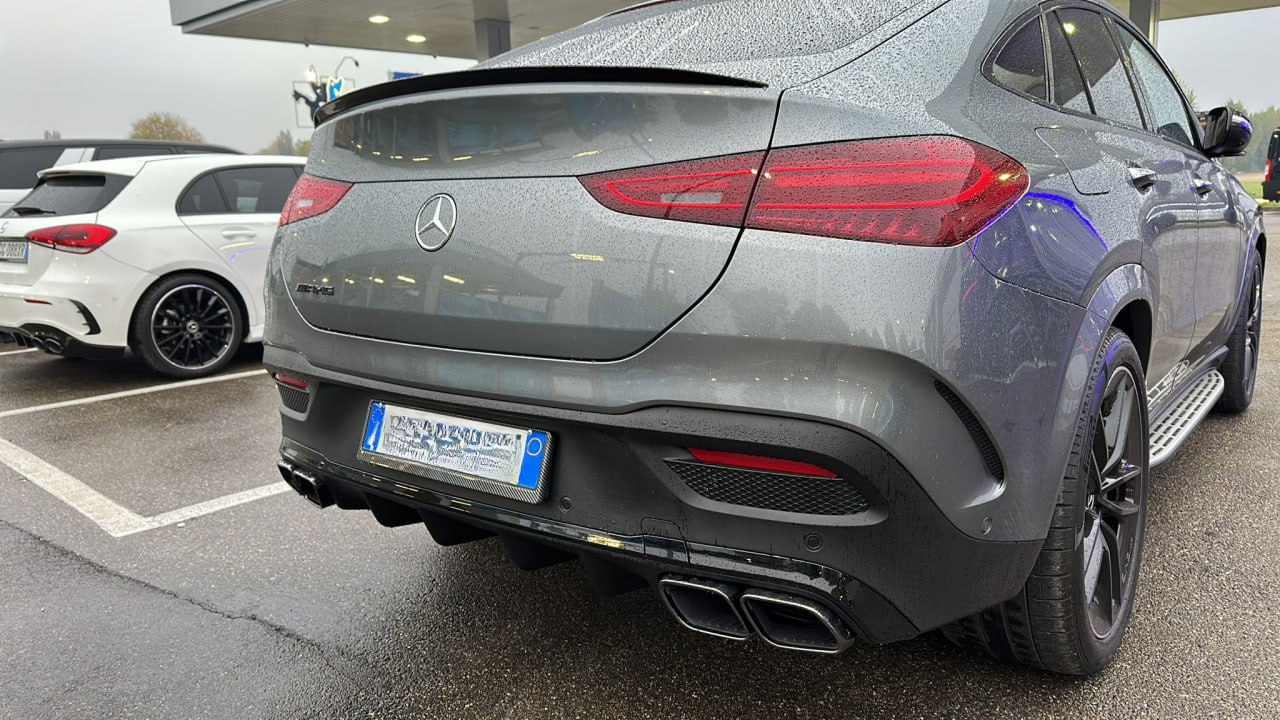 DIFFUSORE+TERMINALI NERI ADATTI PER MERCEDES W167 C167 GLE COUPE LOOK 63 AMG