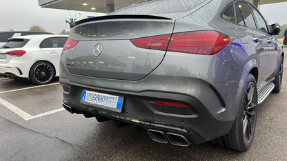 DIFFUSORE+TERMINALI NERI ADATTI PER MERCEDES W167 C167 GLE COUPE LOOK 63 AMG