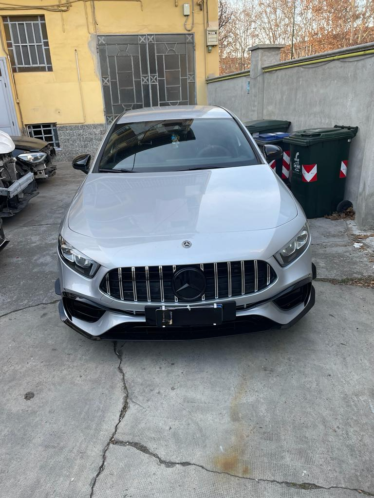 🔝PARAURTI ADATTO PER MERCEDES-BENZ CLASSE A W177 LOOK AMG A45S GRIGLIA CROMATA