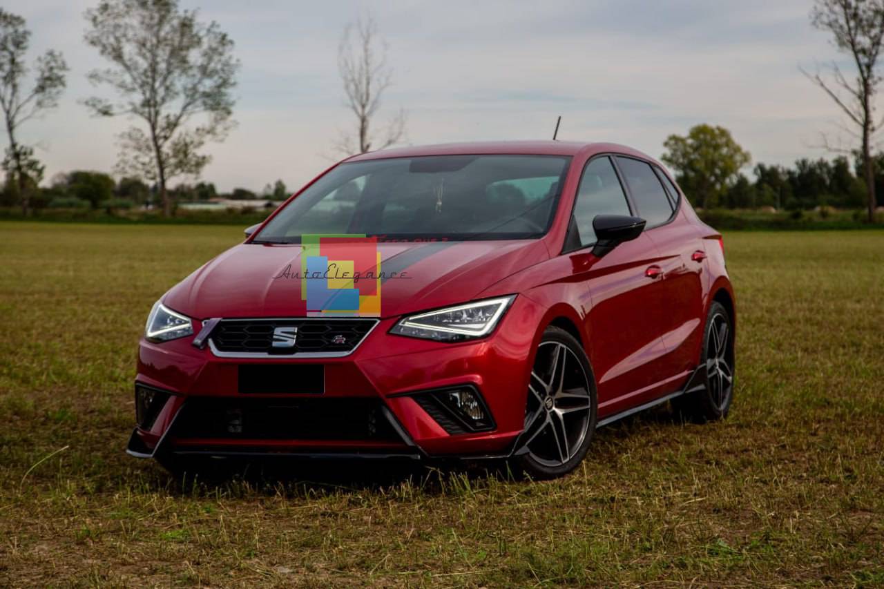 SPLITTER 3 PEZZI ADATTO PER SEAT IBIZA 5 6J FR 2017+ LOOK NERO LUCIDO