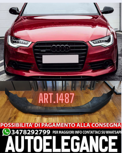 SOTTO PARAURTI ANTERIORE ADATTO PER AUDI A6 4G C7 2011-2014 LOOK TUNING GREZZO