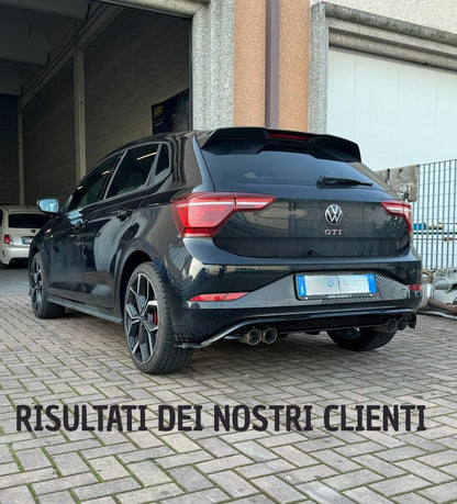 DIFFUSORE ADATTO PER VW POLO AW1 2017+ LOOK GTI NERO (CON TERMINALI)