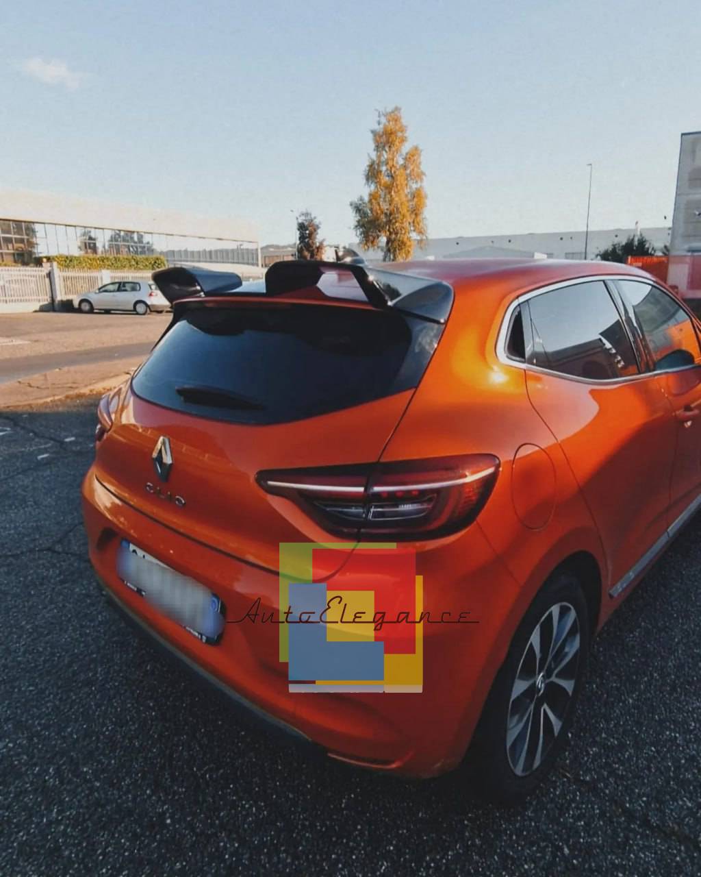 SPOILER TETTO ADATTO PER RENAULT CLIO 5 V 2019+ LOOK NERO LUCIDO DESIGN SPORTIVO