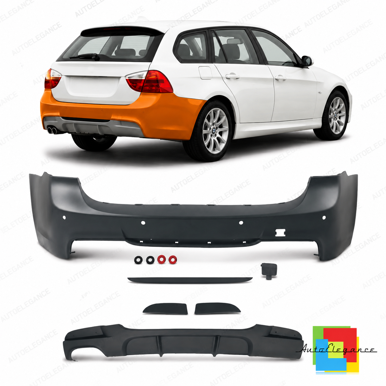 SPLITTER SUITABLE FOR VW GOLF 8 GTI GTD RLINE LOOK GLOSSY BLACK SPORTY DESIGN 