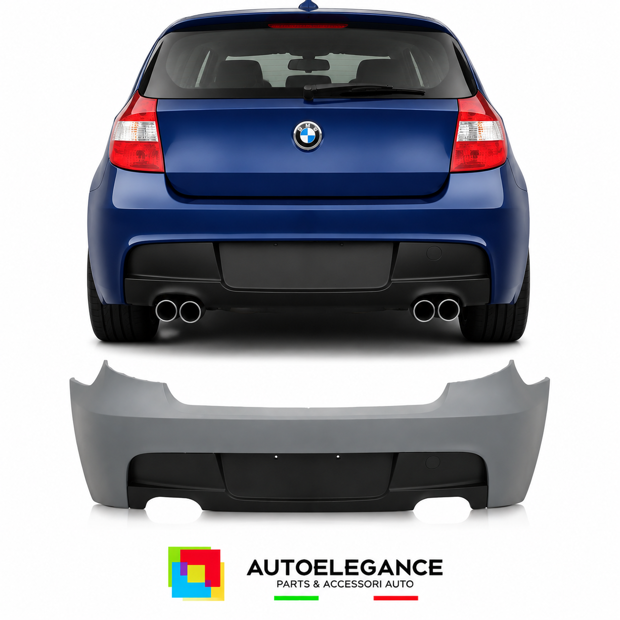 PARAURTI POSTERIORE BMW E81 E87 04-11 LOOK M