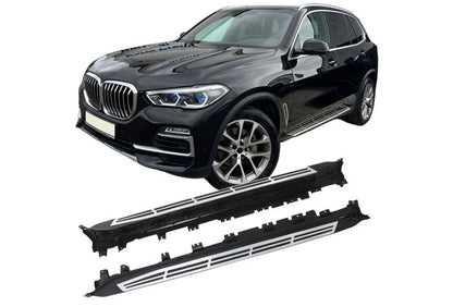 Pedane in alluminio con strisce in gomma antiscivolo adatte per BMW X5 G05