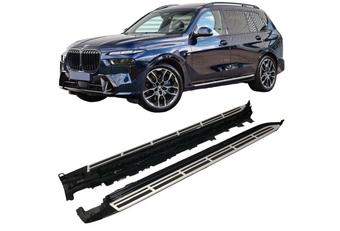 Aluminum running boards with anti-slip rubber strips suitable for BMW X7 G07 