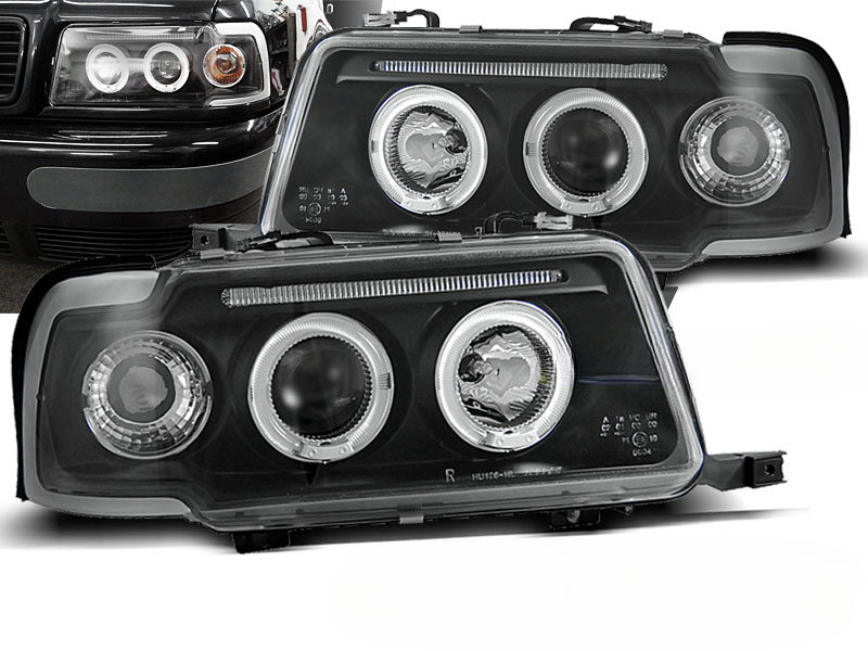 FARI ANTERIORI ANGEL EYES NERO per AUDI 80 B4 09.91-04.96