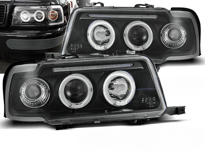 FARI ANTERIORI ANGEL EYES NERO per AUDI 80 B4 09.91-04.96