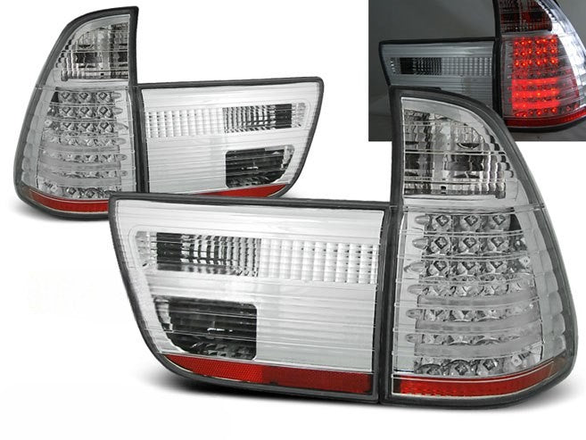 💫ART.6795 Fanale posteriore LED cromati adatto per BMW X5 E53 09.1999-10.2003💫