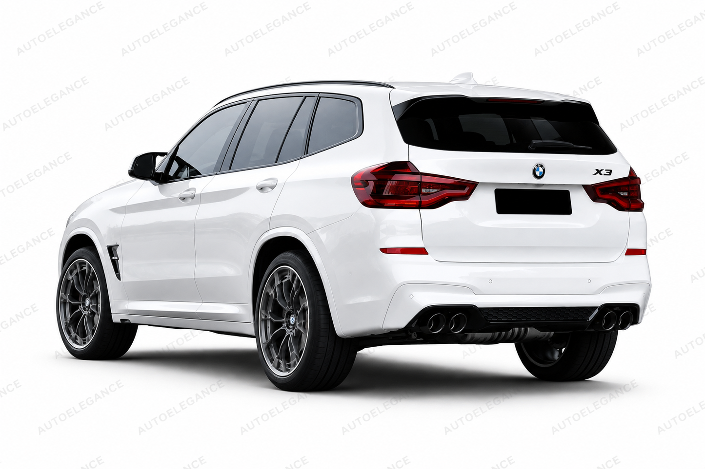 👉ART.10444 Diffusore Posteriore Nero Lucido con Terminali Per BMW X3 G01 17-21👈