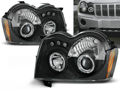 CHRYSLER JEEP GRAND CHEROKEE 05-08 ANGEL EYES NERO
