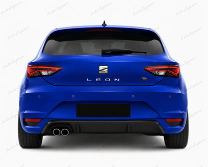 🔥ART.0858 PARAURTI POSTERIORE PER SEAT LEON 5F 5 PORTE LOOK FR CON USCITA 1+1🔥