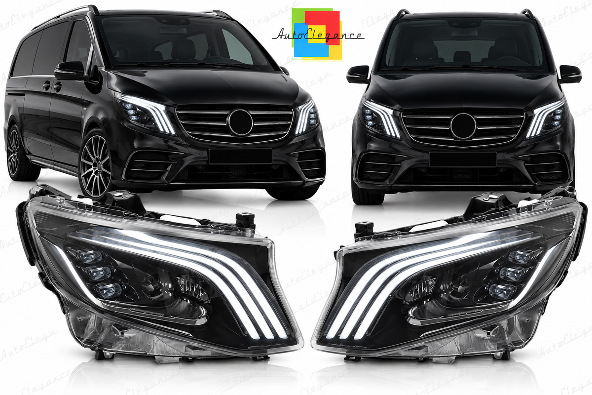FARI FULL LED DRL ADATTI PER MERCEDES V-CLASS / VITO W447 14-23