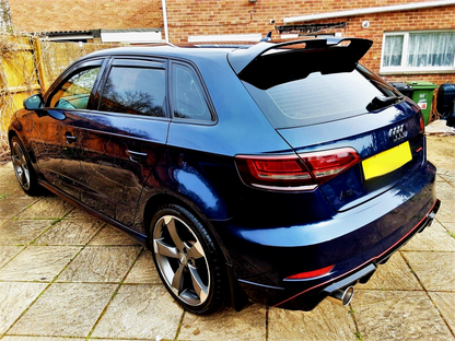 SPOILER ADATTO PER AUDI A3 8V 2012-2020 SPORTBACK LOOK SPORTIVO NERO LUCIDO