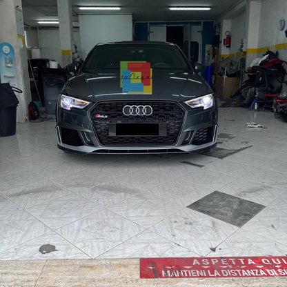 PARAURTI ANTERIORE ADATTO PER AUDI A3 8V 2017-2020 HATCHBACK LOOK RS3