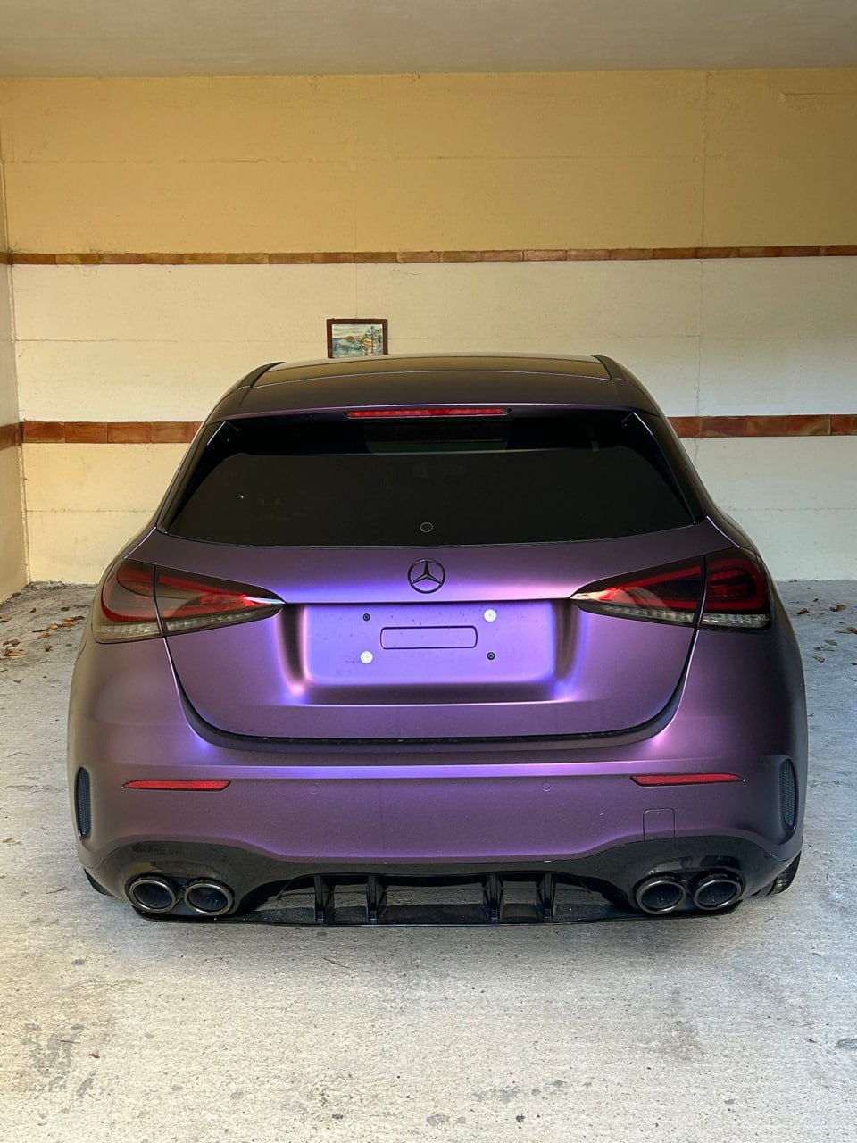 DIFFUSORE ADATTO PER MERCEDES CLASSE A W177 AMG + TERMINALI NERI LOOK A45S