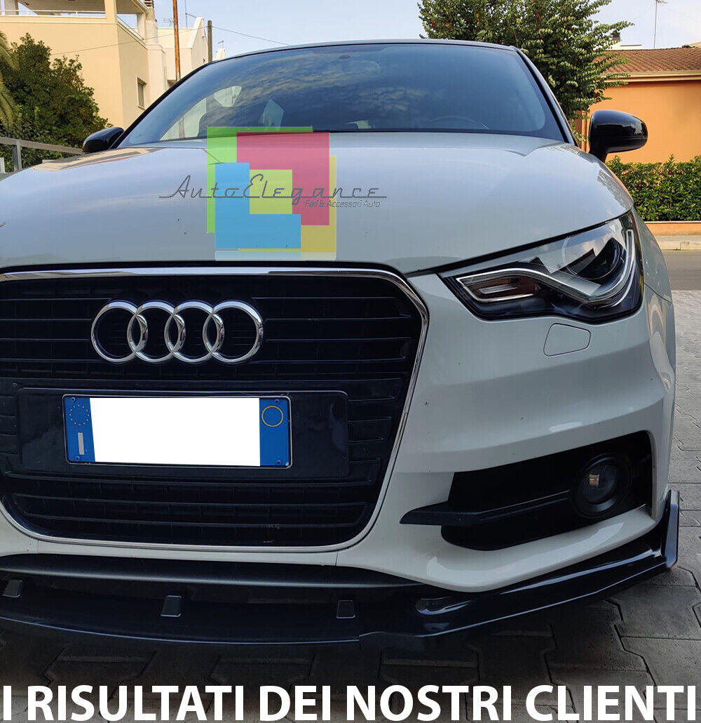 SPLITTER ADATTO PER AUDI A1 2010-2015 LOOK NERO LUCIDO DESIGN SPORTIVO