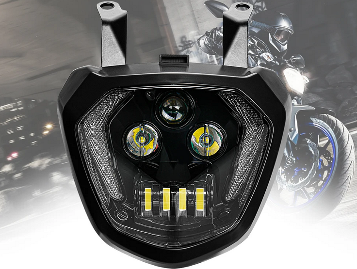 💕ART.7875 FARO MOTO FULL FULL LED YAMAHA MT07 Headlight FZ07 2014 -2017 DRL💕