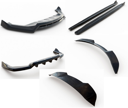 SPLITTER SUITABLE FOR VW GOLF 8 GTI GTD RLINE LOOK GLOSSY BLACK SPORTY DESIGN 