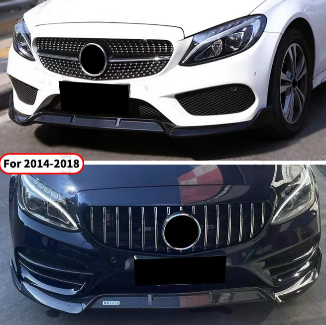 💕ART.8660 SPLITTER Mercedes Benz C W205 2014-2022 NERO LUCIDO 💕