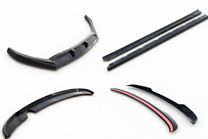 SPLITTER SUITABLE FOR VW GOLF 8 GTI GTD RLINE LOOK GLOSSY BLACK SPORTY DESIGN 