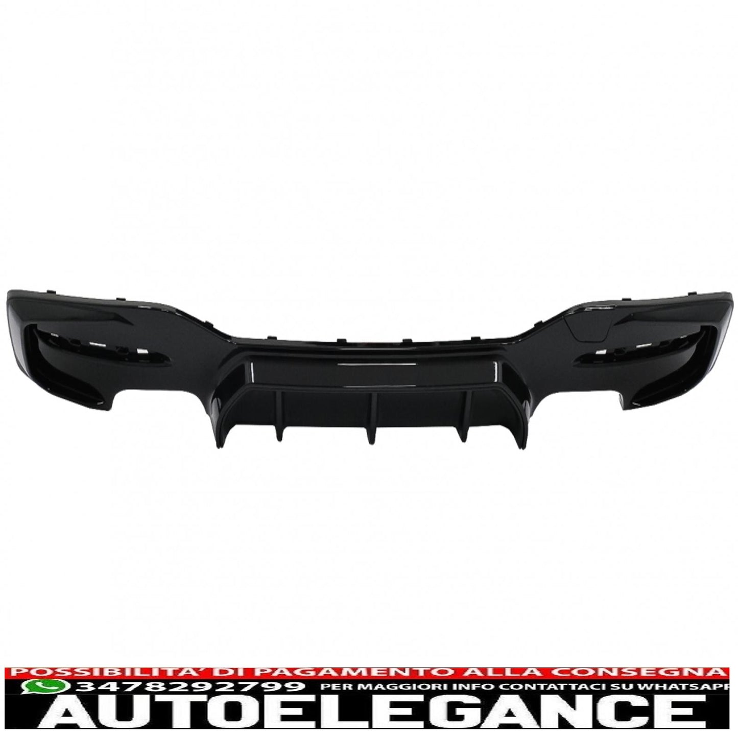 spoiler paraurti posteriore mantovana diffusore doppia doppia uscita adatto per bmw serie 1 f20 f21 lci (2015-2019) nero pianoforte