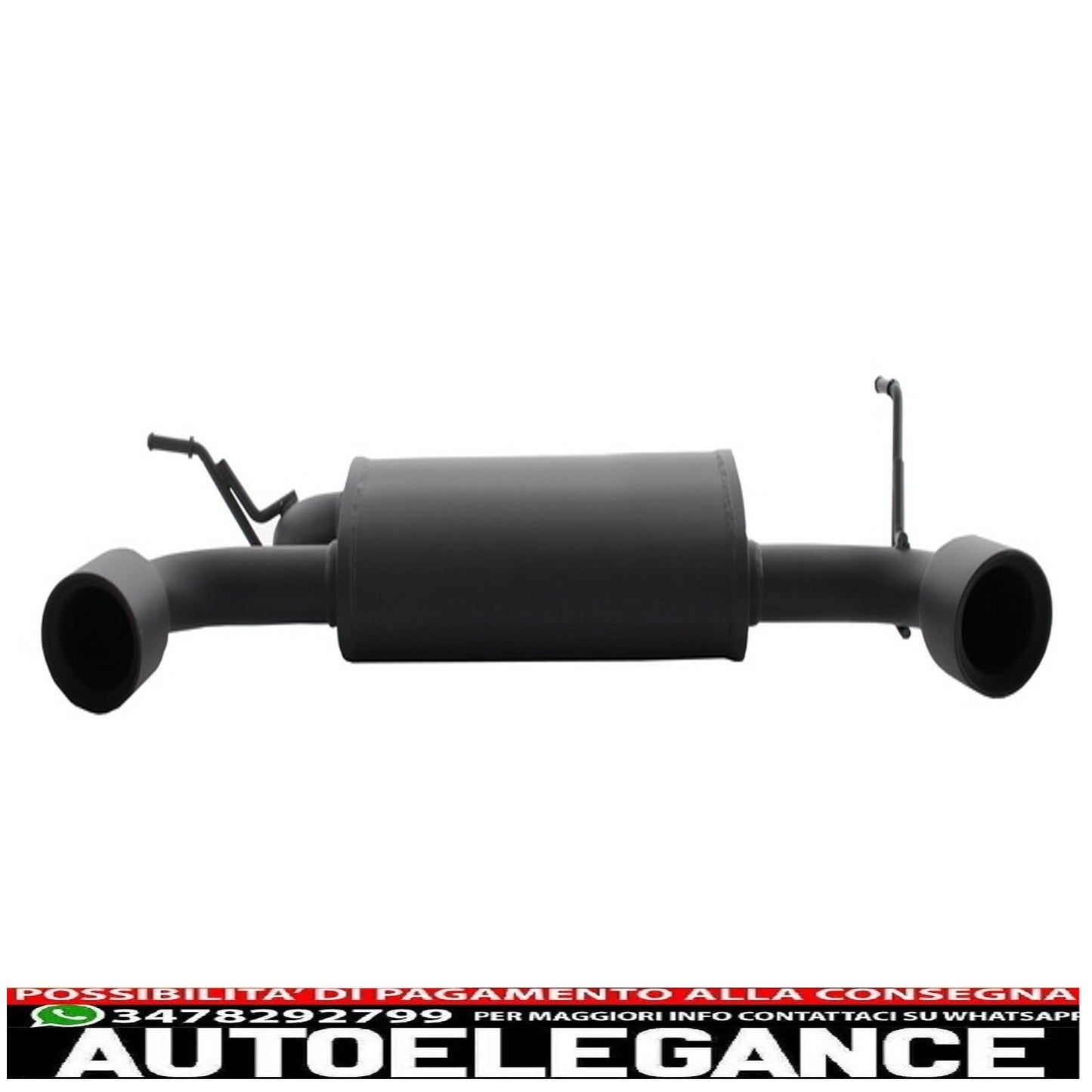 impianto di scarico completo asse posteriore adatto per jeep wrangler rubicon jk (2007-2017) doppio scarico (promo)
