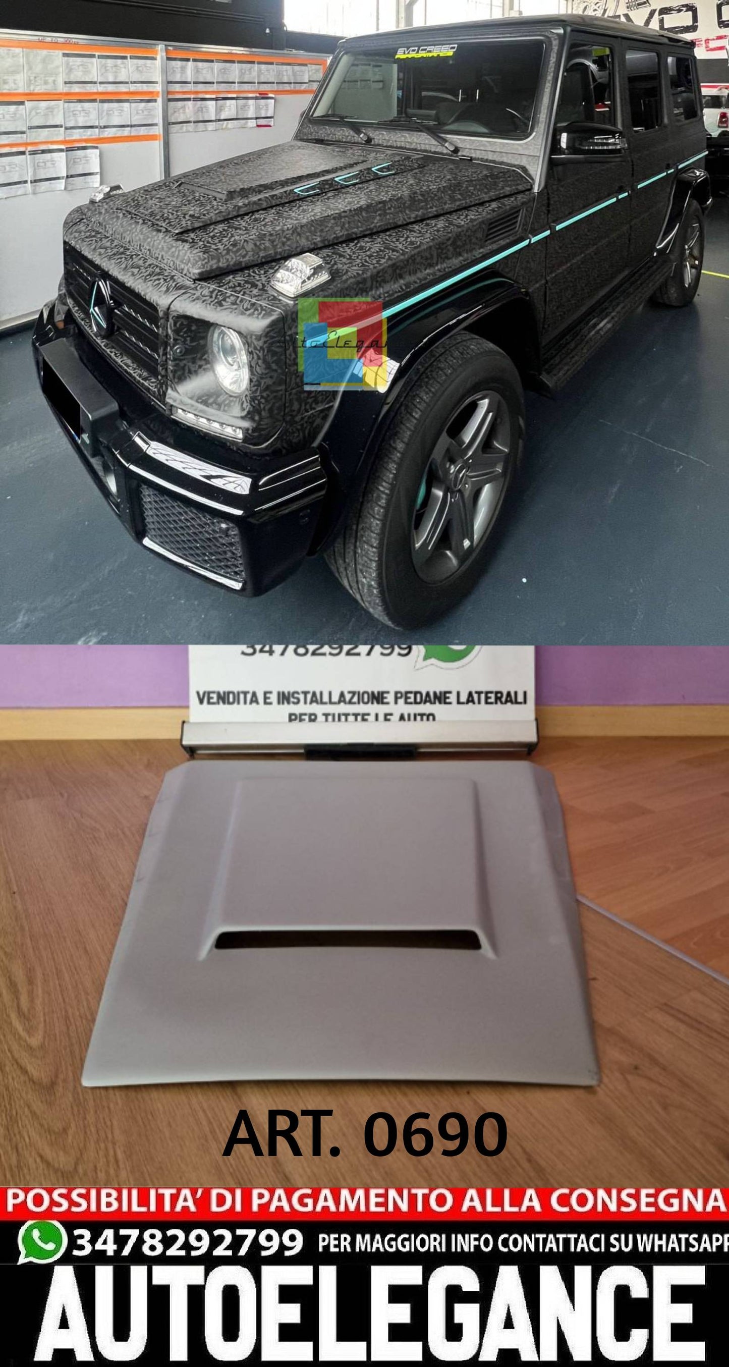 HOOD AIR INTAKE SUITABLE FOR MERCEDES-BENZ G-CLASS W461 W463 W464 RAW