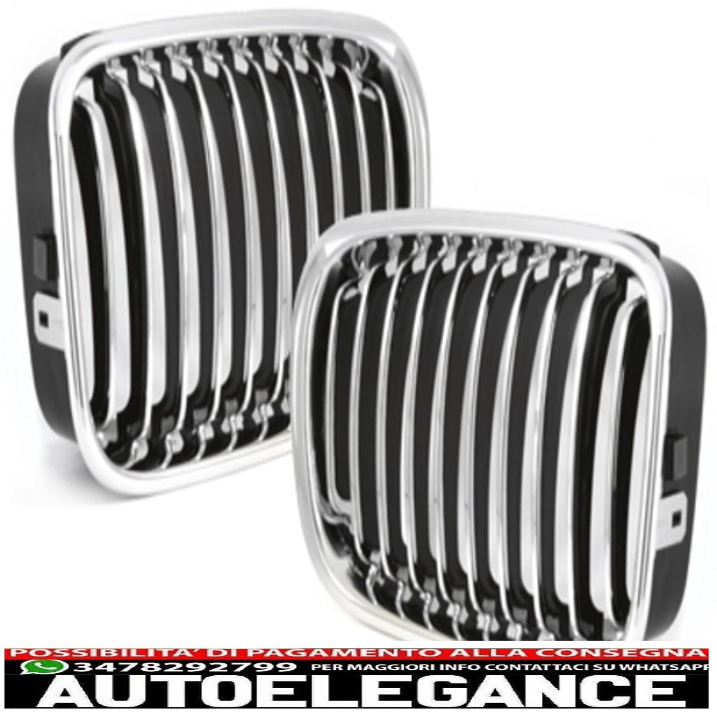 adatto per bmw e46 limo./touring 3 serie 98-01 griglie anteriori cromate AUTOELEGANCERICAMBI