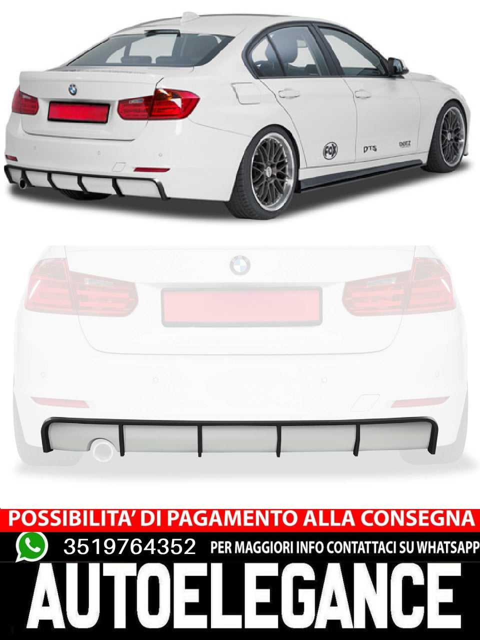 Diffusori posteriore adatto per BMW 3er F30/F31 Limo/Touring