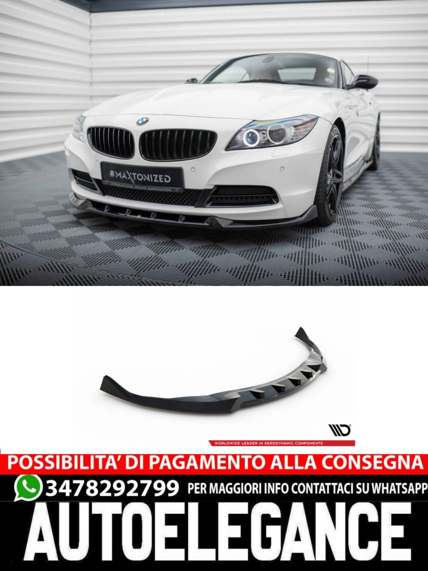 SPLITTER ANTERIORE ADATTO PER V.2 BMW Z4 E89  (2009-2013)