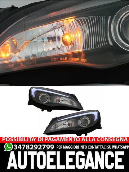 Fari anteriori a LED DRL adatti per Opel Astra J (2010-2015) TUBO LUCE NERO