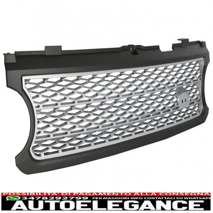 center grille suitable for land rover vogue iii l322 (2006-2009) silver autobiography supercharged edition