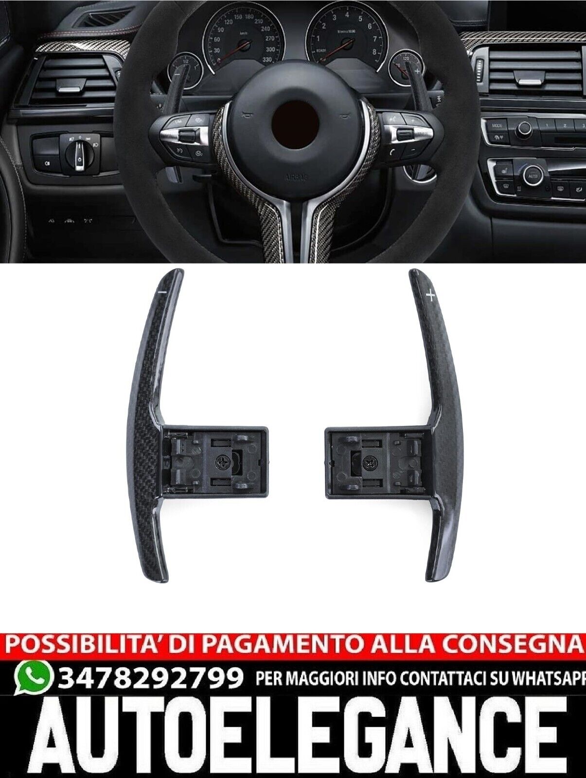 Leve del cambio in vero carbonio adatte BMW Serie 3 F30 F31 Serie 4 F32 F33 F36