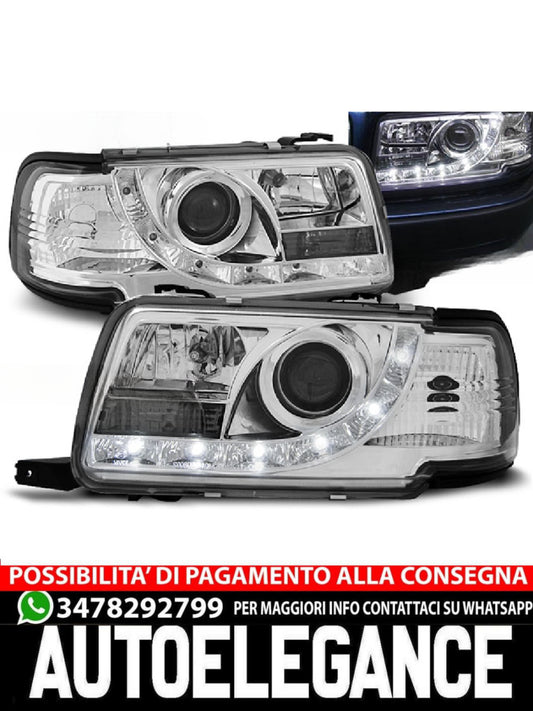 FARI ANTERIORI DAYLIGHT CHROME per AUDI 80 B4 09.91-04.96