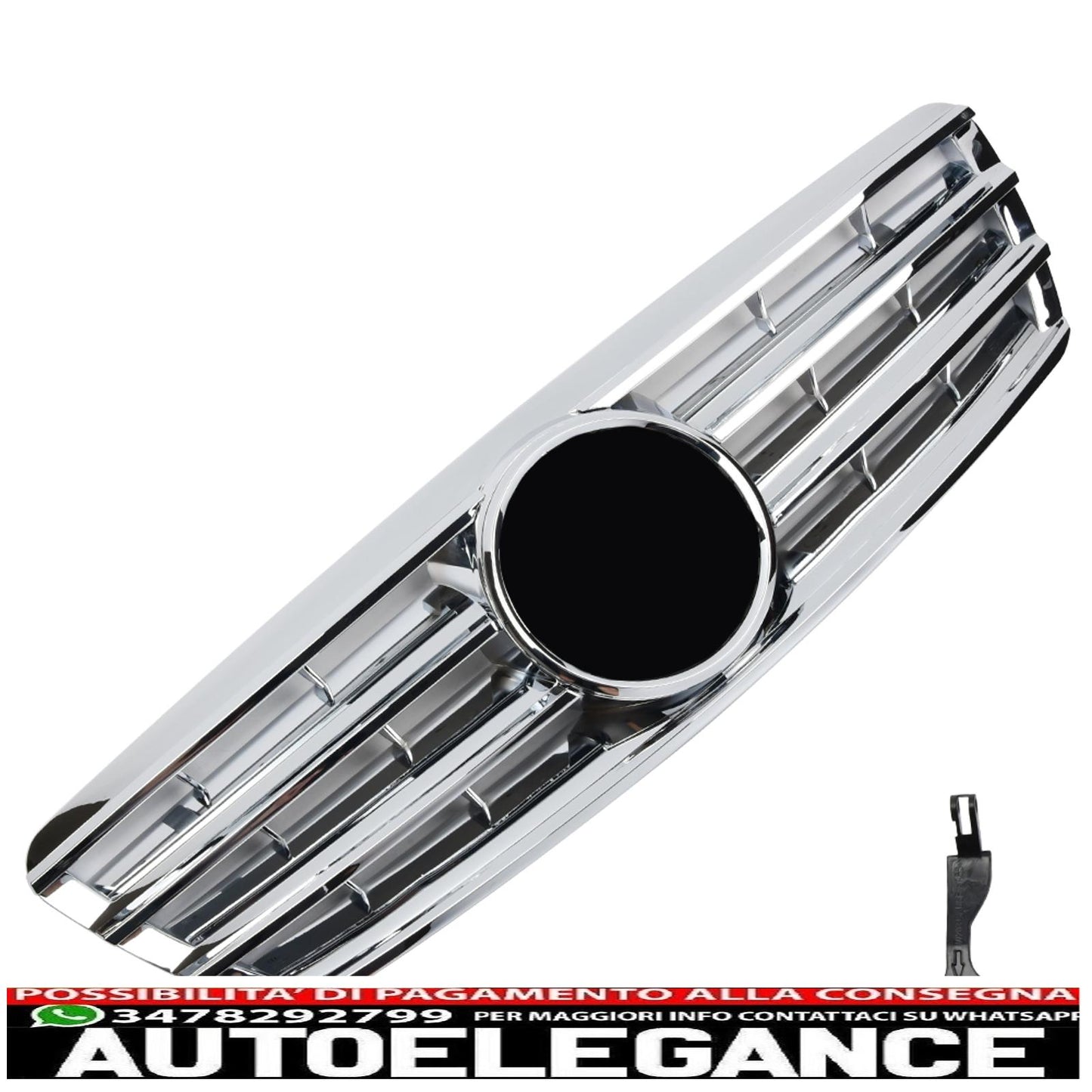 La griglia del radiatore sportiva Grill è adatta per Mercedes W203 S203 cromata