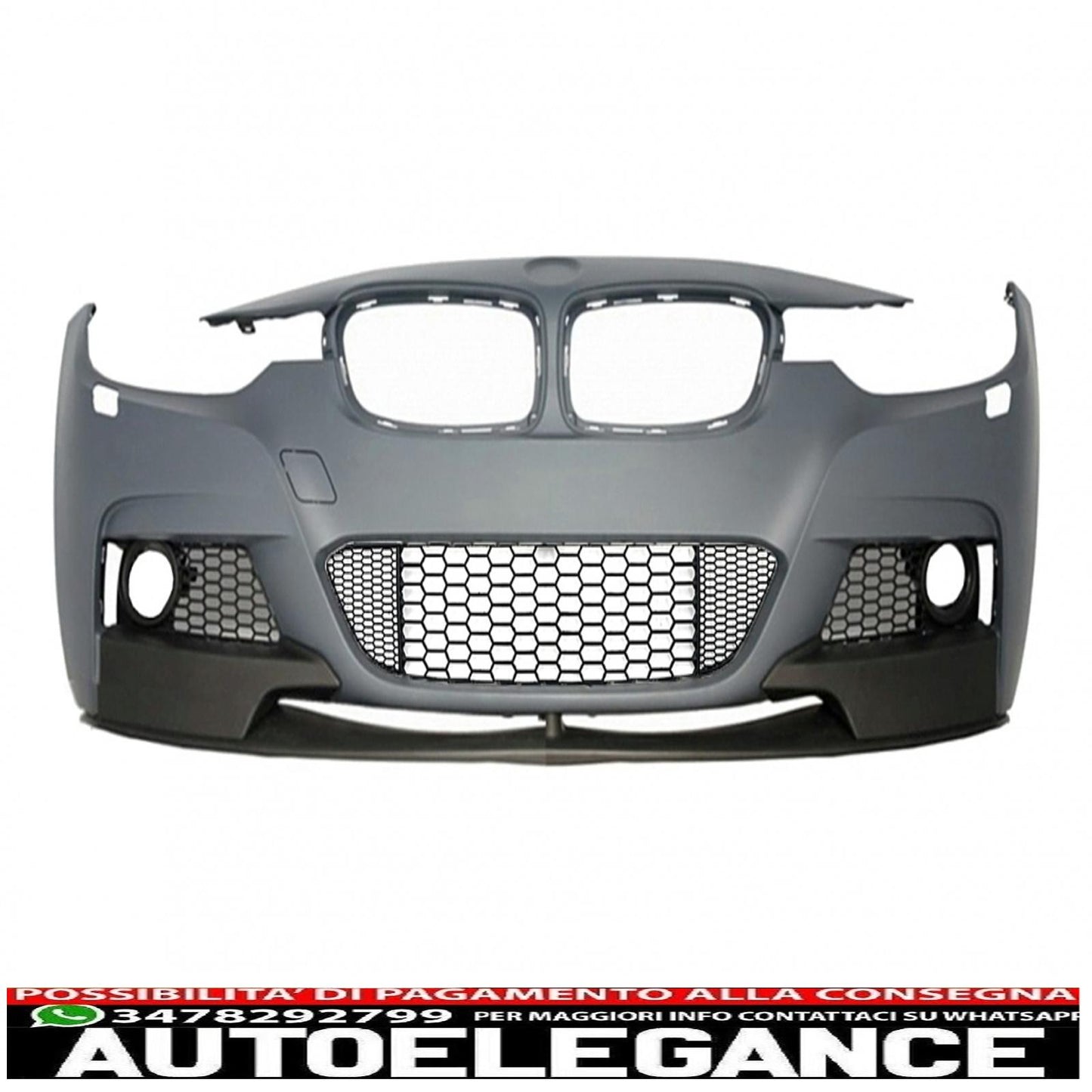 front bumper with fog lamps projectors and spoiler suitable for bmw 3 series f30 f31 sedan touring (2011-2019) m-performance design