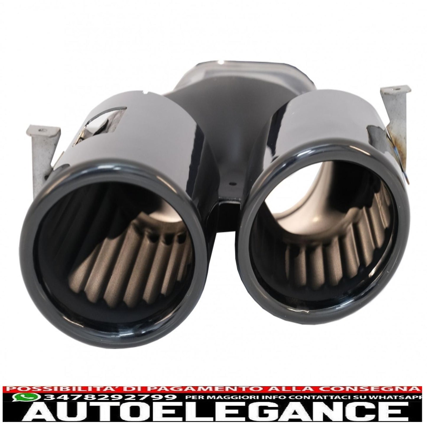 Exhaust pipes suitable for mercedes a-class w177 cla ii x118 c118 gla suv h247 glb suv x247 35 amg / 45 amg (2018-) 45s design black 
