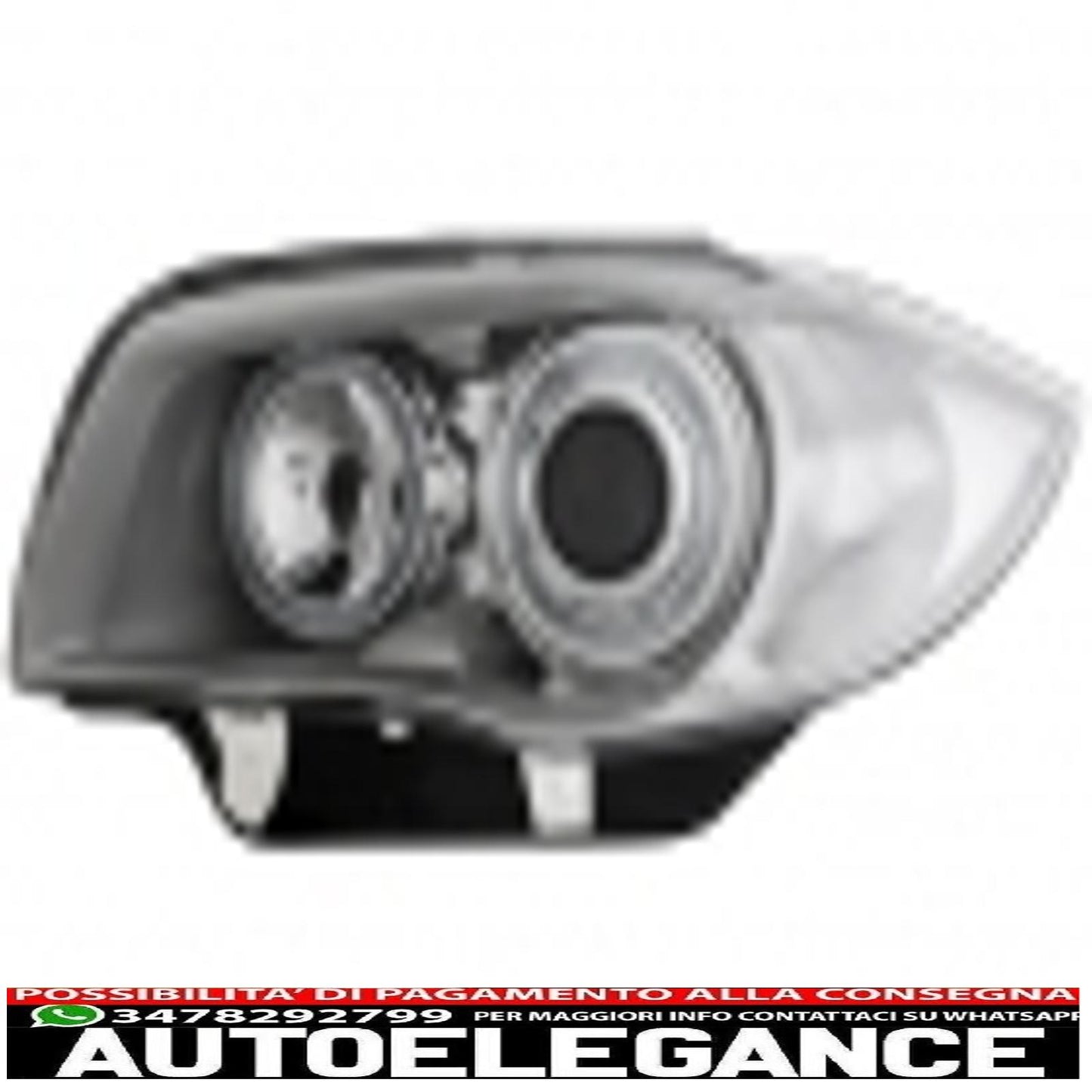 headlights suitable for bmw 1er e87 04-07_2 halo_chrome rims 