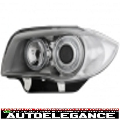 headlights suitable for bmw 1er e87 04-07_2 halo_chrome rims 