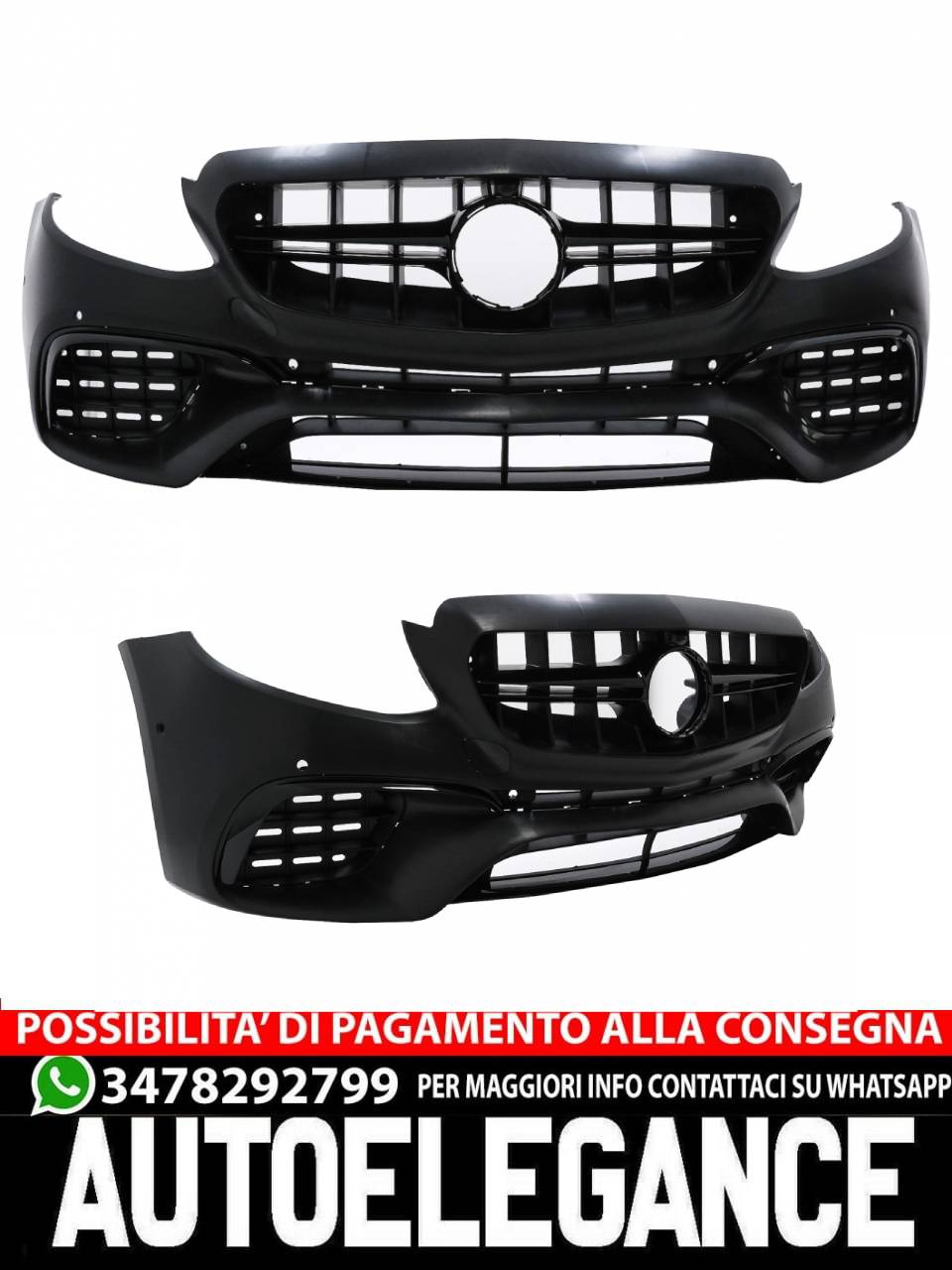 Front Bumper Suitable for Mercedes E-Class W213 S213 C238 A238 (2016-2019) 