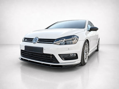 👉Splitter Anteriore adatto per VW Golf MK7 R / R-Line Nero Lucido ABS👈
