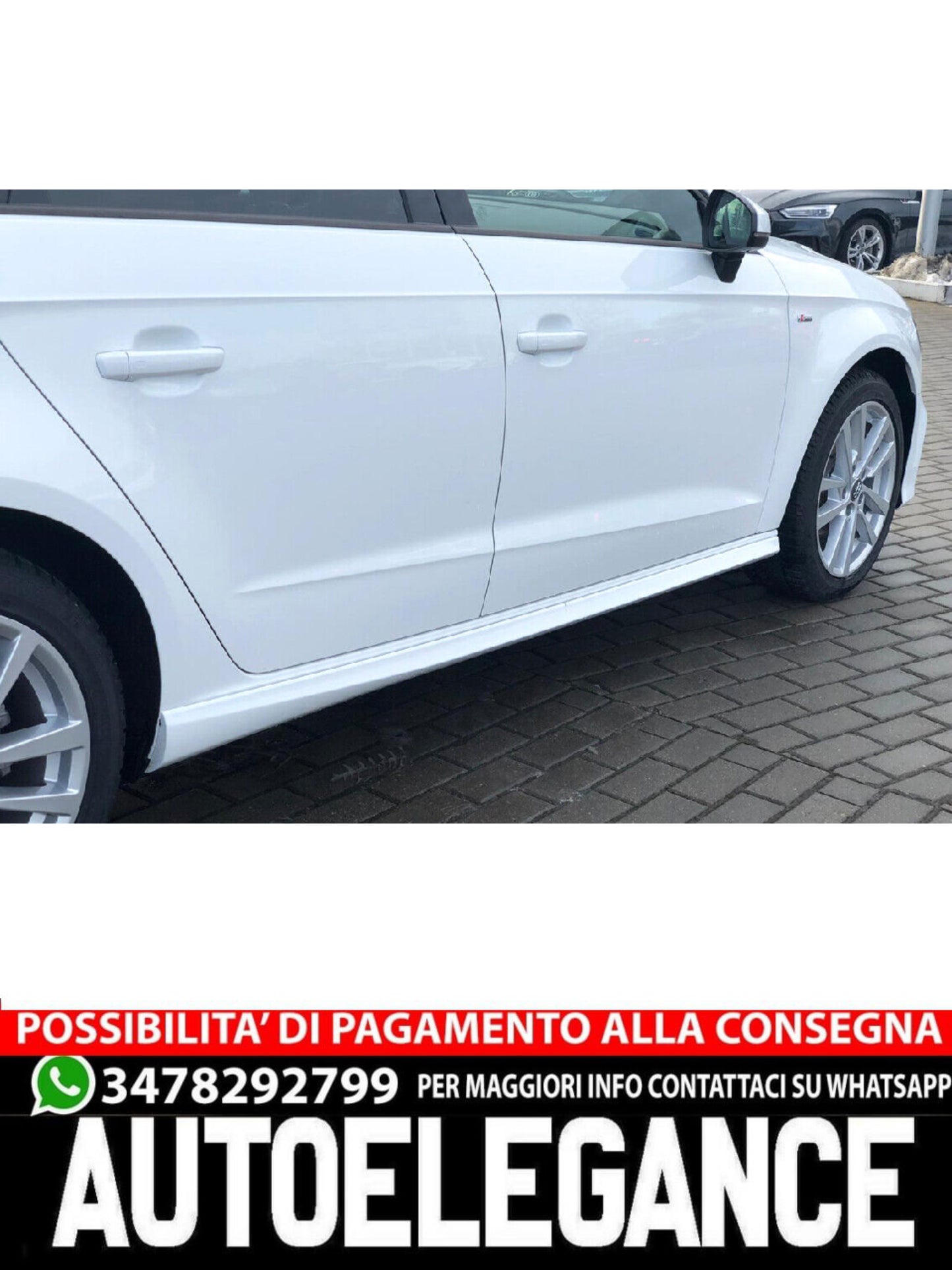 MINIGONNE LATERALI ADATTE PER AUDI A3 8V 5 PORTE SPORTBACK S3 LOOK (dal 2013)